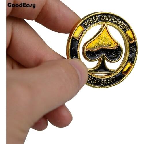 Hot Quality Poker Card Guard Protector Metal Token Coin with Plastic Cover Texas Poker Chip Set Casino Peach Heart