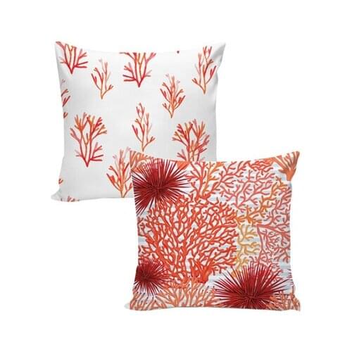 Belnido Home Coral Pattern Decorative Dual Pillow decorate Case Set