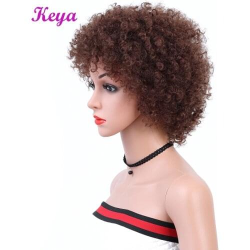 Short Wig 6 Inch Afro Kinky Curly Wig High Temperature Fiber Synthetic Wig Pure Grey Color Bob Wig Wigs for Women