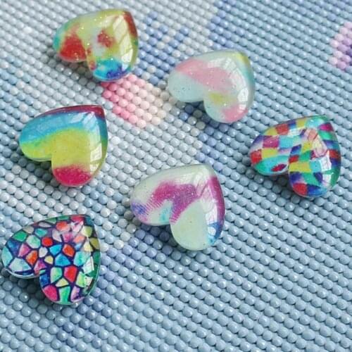 Love Heart Shaped Magnet Cover Minders For 5D DIY Diamond Painting Tools Canvas Fixing Tool Diamond Embroidery Accessories