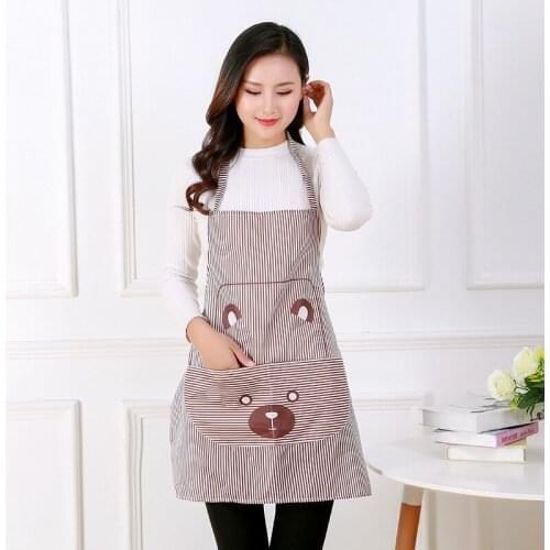 Cute Cooking Kitchen Apron For Woman Men Chef Waiter Cafe Shop BBQ Hairdresser Aprons Bibs Kitchen Accessory