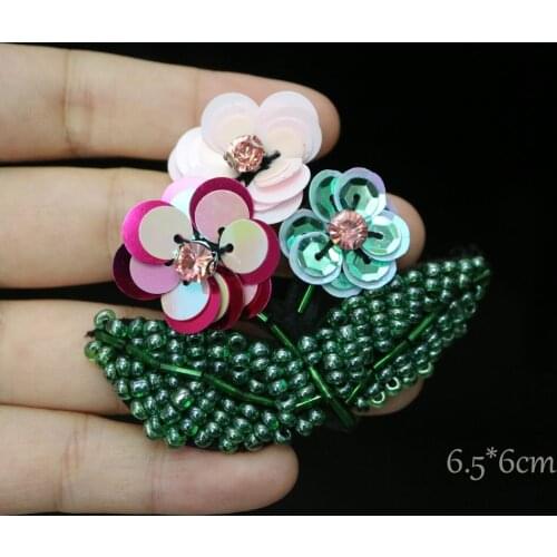 Fashion DIY bird flower beaded Patches for clothing Embroidery Sequin sew on animal patches for bags decorative parches applique