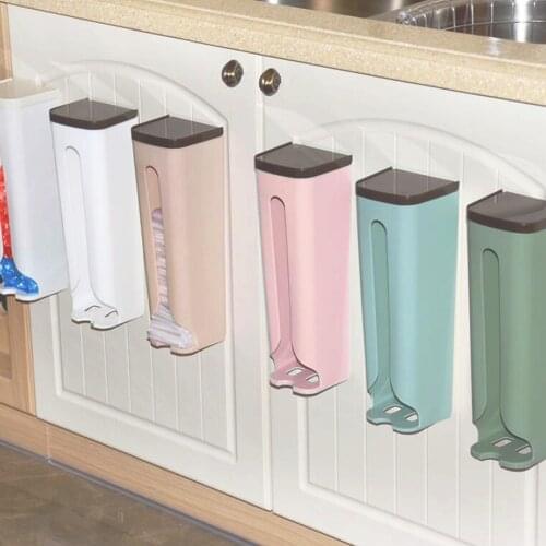 Wonderlife Wall-mounted garbage bag storage box plastic storage box wall-mounted removable garbage bag box