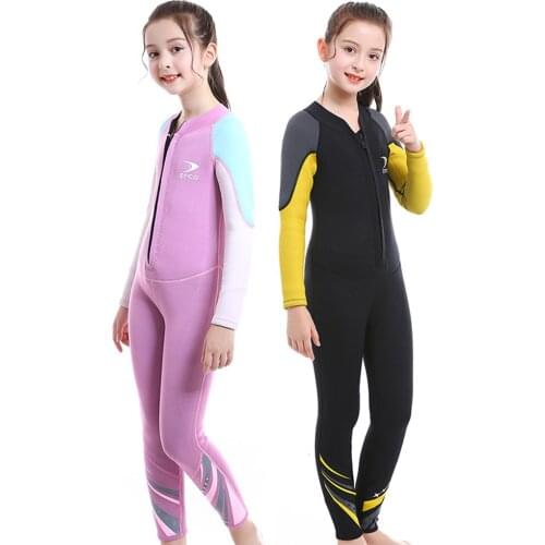 2.5MM Neoprene Boys Girls Thermal Wetsuits Full-body Children Anti-UV Keep Warm Diving Suits Surf Swimwear Suit