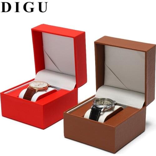 Single watch packaging gift box leather packaging box watch storage box jewelry packaging box can be customized logo