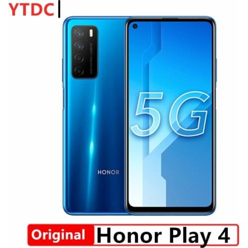 Original Honor play 4 5G Mobile phone MTK Tianji 800 Octa core 4300Mah 22.5W Super Charge 6.81 inch 64MP rear Camera Phone