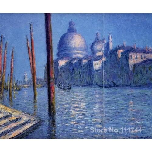 Landscape painting Impressionist The Grand Canal Claude Monet High quality Hand painted