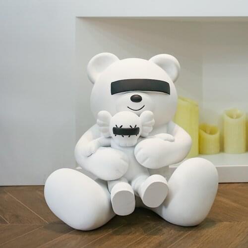 Nordic Home Decoration Bear Figurines Living Room Desktop Decoration Resin Interior Decor Sculpture Christmas Decorative Statue