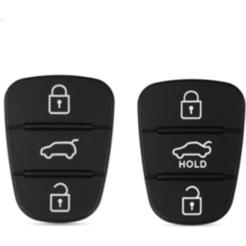 Replacement Rubber Button Pad For Hyundai Solaris Accent Tucson l10 l20 l30 Kia Rio Ceed Flip Remote Car Key Shell