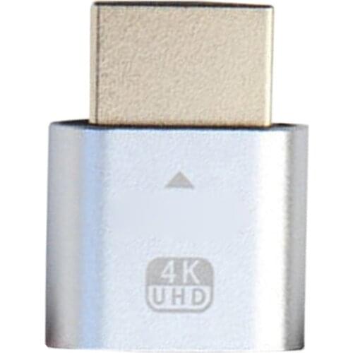 HDMI-compatible Virtual Display DDC EDID Dummy Adapters Emulator Monitor Screen Lock Plate for Computer Graphics Video Card Lock