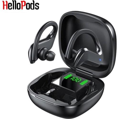 Hellopods MD03 TWS Wireless Bluetooth Earphones Led Display Headphone With Microphone Stereo Earbuds Waterproof Noise Cancelling