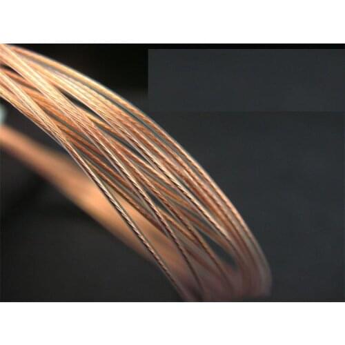 Single crystal copper headphone cable Headphones upgrade cable Headphone extension cable 30AWG 7/0.10 10meters