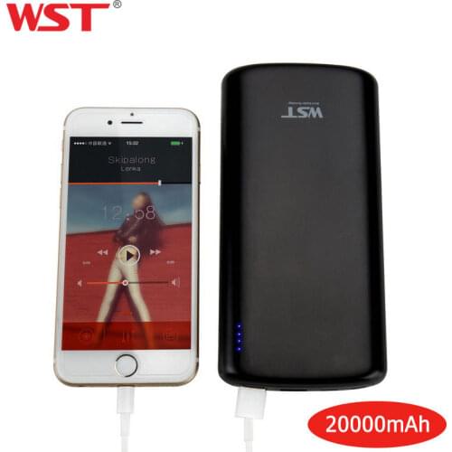WST 20000mAh Power Bank Universal Portable Dual USB Power bank 20000 mAh for iPhone 8 7 6 plus Battery Powerbank for Samsung