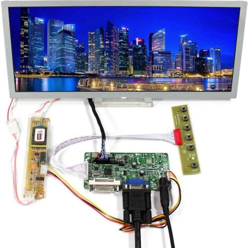 DVI,VGA lcd controller board RT2281 with 12.3inch 1280x480 LQ123K1LG03 lcd panel
