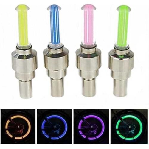 Wasafire Led Bike Light Bicycle Wheel Tire Valves Lights Neon Tire Wheel Nozzle Valve Core Glow Stick Light Cycling Accessories