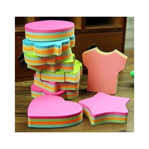 100PCS Cartoon colorful portable message paper N times notes stickers