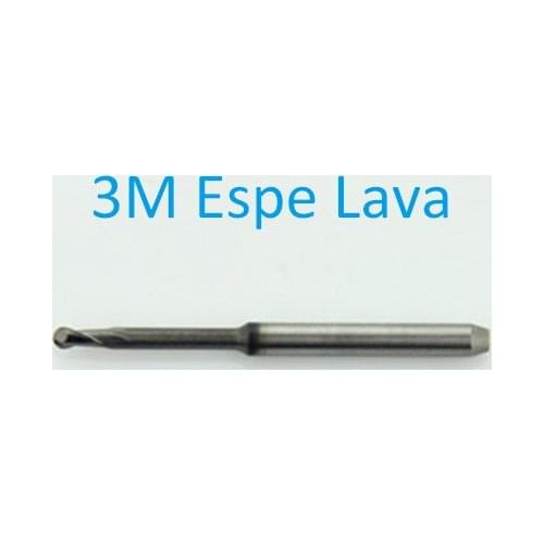 5 PCS/lot Length 38mm Dental Tungsten Carbide Milling Bur Machine 3m Espe Lava System 1.0/2.0mm For Cuting Zirconia PMMA And Wax