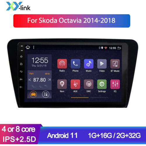 Car Multimedia DVD Player radio GPS Navigation system Android For skoda octavia 2014-2018 autoradio accessories bt usb no 2 din