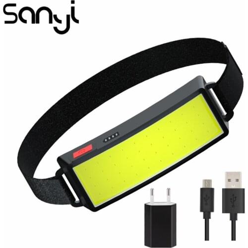 COB Headlamp 3 Modes Torch Headlight Emergency Working Light Flashlight Built-in Recharge Battery Camping Light Portable Lantern