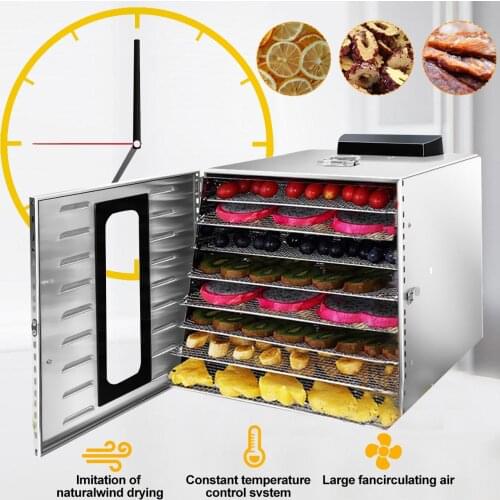 8-tray Food Dehydrator, Dried Fruits, Vegetables, Mango Flower Tea, Dried Meat, Food Dryer, Stainless Steel Kitchen Equipment
