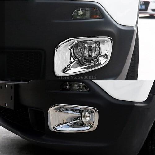 For Jeep Renegade 2014-2016 2017 2018 2019 Chrome Front Head Foglight Fog Lamp Light Cover Molding Trim Accessories Car styling