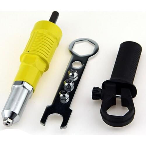 Electric Rivet Gun 2.4mm-4.8mm Rivet Nut Gun Drill Adapter Cordless Riveting Tool Insert Nut Pull Rivet Tool Woodworking DIY