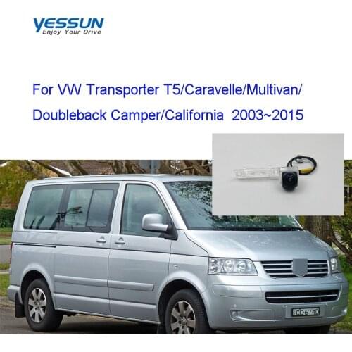 Fisheye Rear view camera For VW Transporter T5 Caravelle Multivan Doubleback Camper California 2003~2015 license plate camera