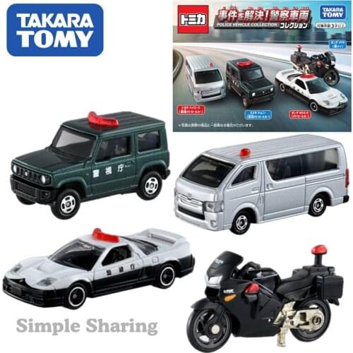 Takara Tomy TomicaPolice vehicle collection 4 set (NSX-R, Jimny, Hiace, Honda VFR) Kids Toys Motor Vehicle Diecast Metal Model