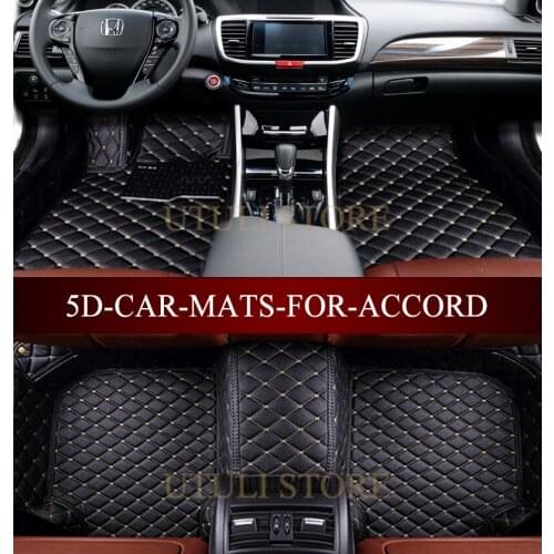 Leather Car floor mat carpet rug for Honda Accord Inspire Civicc City Crosstour custom fit car carpet floor liners foot mats
