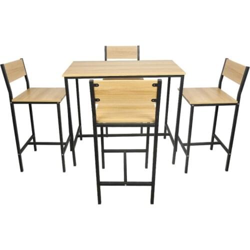 Kitchen Furniture Wooden Table With 2 Chair Dining Room Set Home Accessories Durable Table Set HWC