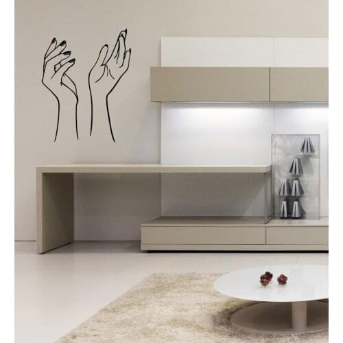 Salon Sticker Decal Nail Muurstickers Posters Vinyl Wall Art Decals Pegatina Decor Decoration Mural Salon Sticker