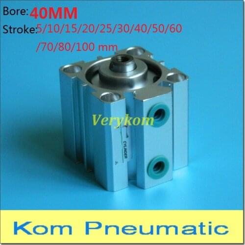 Pneumatic SDA Compact Air Cylinder Airtac Type Bore 40MM Port 1/8" SDA40*5X10*15X20*25x30*40X50*60X75/80/90/100S Mini Single Rod