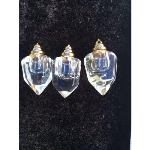 Natural white crystal necklace pendant,Perfume bottles and crystal bottles pendant, fashionable mens and womens style