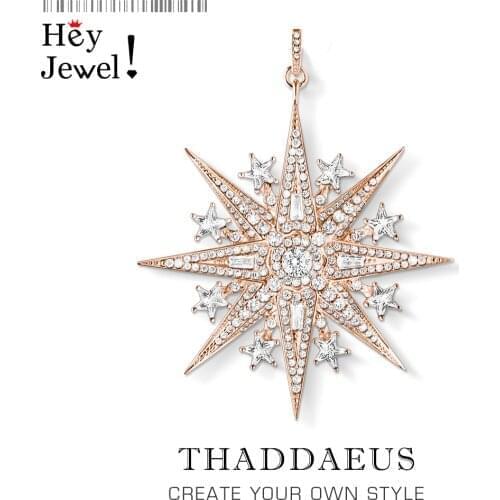 Pendant Lucky Magic Star Rose Gold,2020 Spring New Jewelry Romantic 925 Sterling Silver Unique Magical Festive Gift For Women