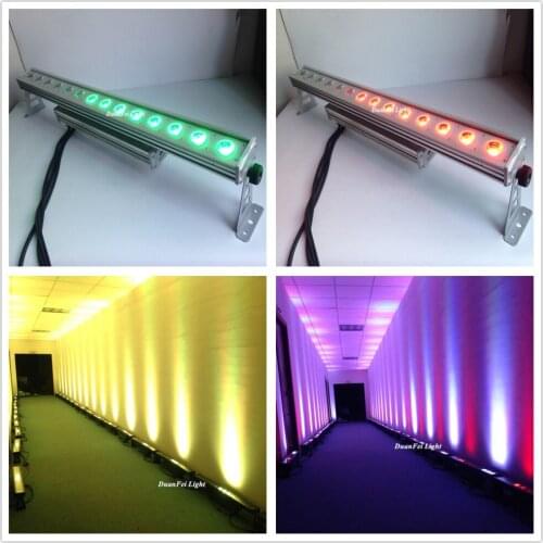 Roadcase) 14x30W led rgb COB bar dmx led wall washer rgb disco wall light ip65 3in1 bar led for wedding party decoration