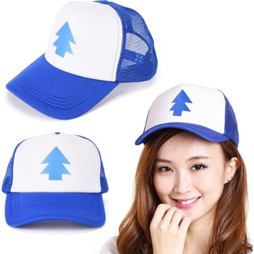 1 PCS Women Men Adjustable Trucker Baseball Cap Pine Tree Dipper Gravity Fall Mesh Hat 3Sizes