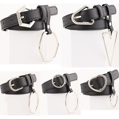 Womens Belt Trendy Pin Buckle Belts Waistband With Rings Dress Jeans Decoration BLTYN0356