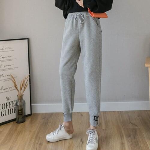 Winter Women Pant Thick Warm Female Casual Pants Loose Harlan Pants 2021 Korean Style Fashion Sweatpants Long Trousers