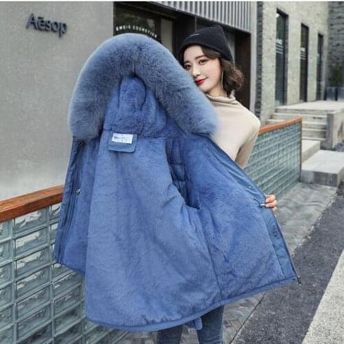 Winter Thick women Down Jacket Snow Wear Parkas Winter Jacket Women Fur Hooded Clothing Female Fur Lining Thick Winter Coat