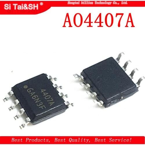 10pcs AO4407A SOP8 AO4407 SOP 4407 30V P-Channel MOSFET