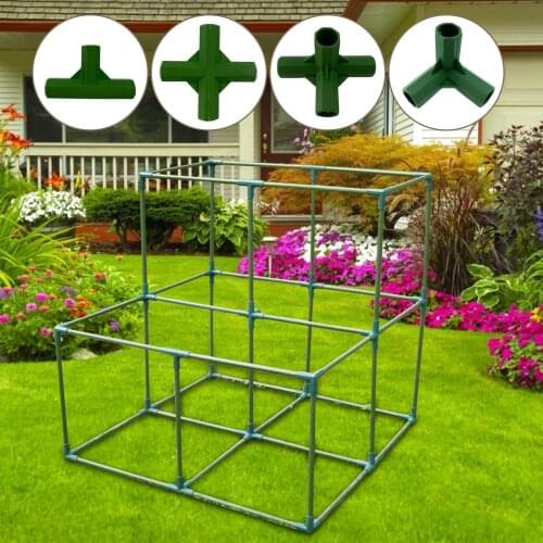 20pcs 11MM Greenhouse Frame Connector Climbing Plant Awning Plastic Pipe Connecting Joint DIY Tent Fixed Fitting Garden Tool