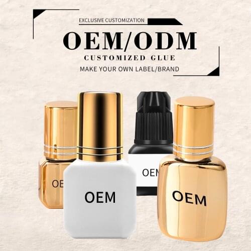 5ml/10ml/15ml Private Label Products Eyelashes Glue Custom Packaging Box with Logo Packaging Bags for Business Lash Vendors