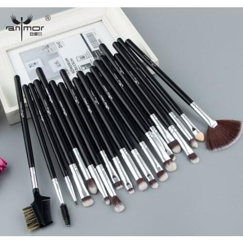 Anmor 19PCS/Lot Professional Makeup Brushes High Quality Synthetic Hair Eyeshadow Blending Fan Brush For Make up Recommend