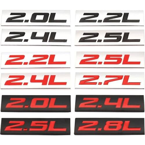 Car Sticker Emblem Badge 2.0L 2.2L 2.3L 2.4L 2.5L 2.7L 2.8L Decals for BMW Toyota Honda Nissan Opel Dodge Mazda Lada Buick Volvo