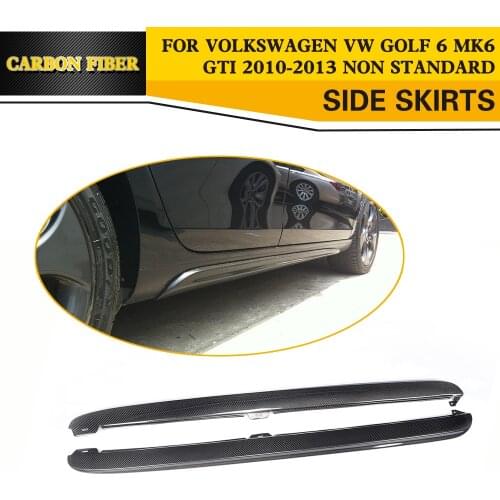 PP / Carbon Fiber Side Skirt Body Apron Kits for VW golf MK6 GTI 2010-2013, Not for Standard