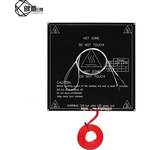 Hot bed Black RepRap 3D printer Heatbed (214*214*1.6mm) black hot bed+Red and black wires