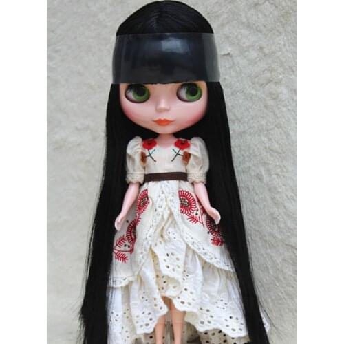 Blygirl Blyth doll Black bangs straight hair No.9031 ordinary body 7 joints DIY for their makeup