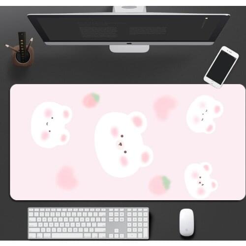 Cute Large Anime Kawaii Mouse Pad Xxl Office Gaming Pink Mousepad Gamer Plus Stylish Laptop Desk Mat Large Keyboard Rubber Otaku