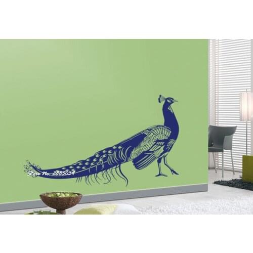 New Design Majestic Peacock Wall Sticker Living Room Home Decor Bedroom Art Decal Poster Vinilos Paredes Hot Selling Quote LA244