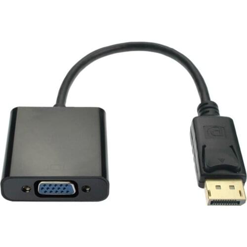 Display Port to VGA Converter DP to VGA Adapter DP Cables Adapter Male to Female 1080P for Monitor MacBook HDTV Projector PC